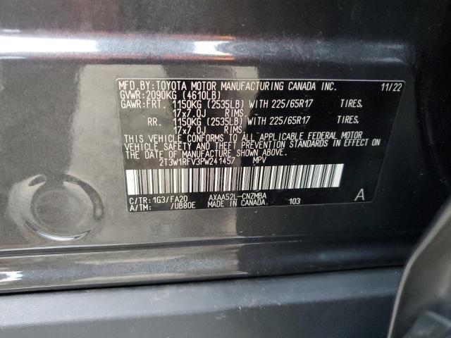 2T3W1RFV3PW241457 - 2023 TOYOTA RAV4 XLE CHARCOAL photo 13