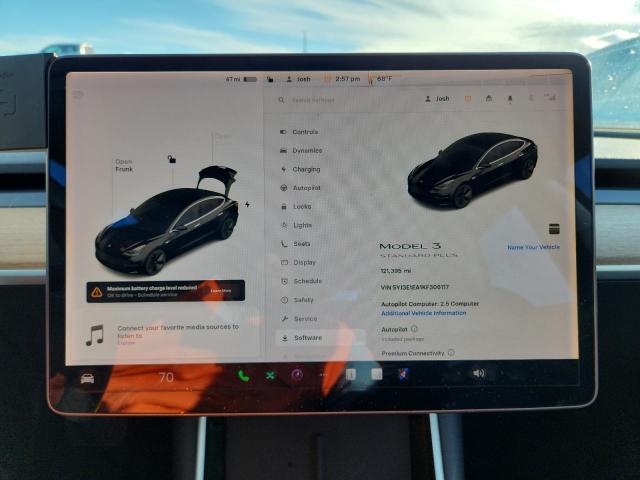 5YJ3E1EA1KF306117 - 2019 TESLA MODEL 3 Черный фото 9