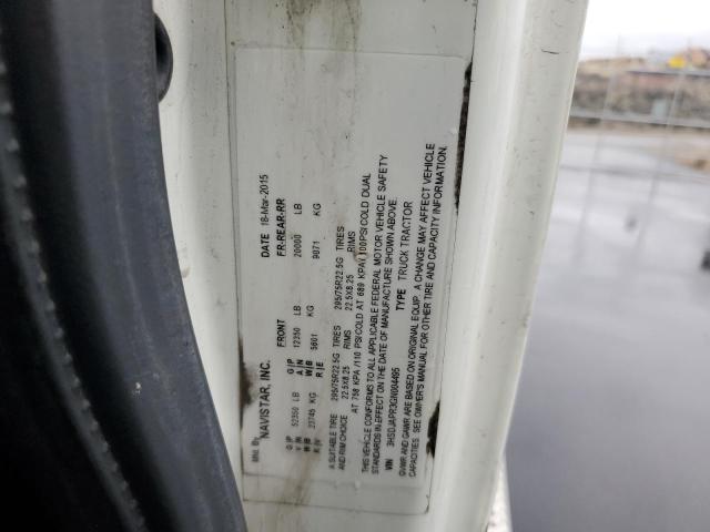 3HSDJAPR3GN004495 - 2016 INTERNATIONAL PROSTAR WHITE photo 10