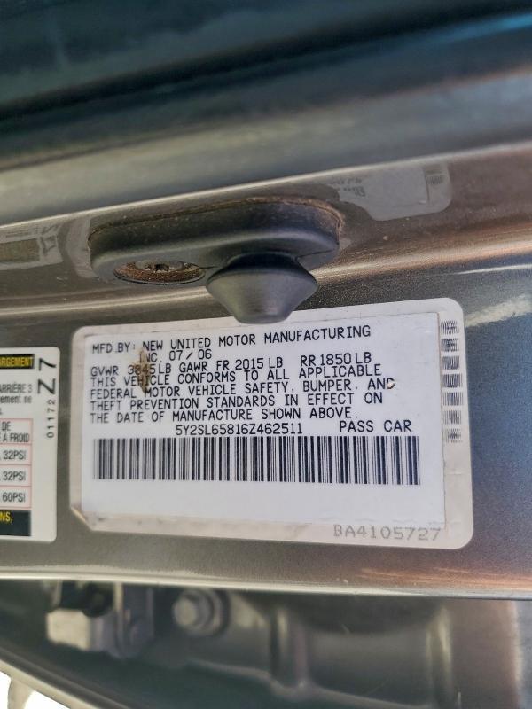 5Y2SL65816Z462511 - 2006 PONTIAC VIBE 灰色 照片 13