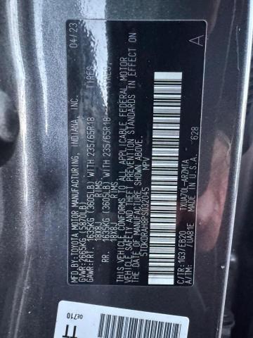 5TDKDRAH8PS032045 - 2023 TOYOTA HIGHLANDER L 灰色 照片 10