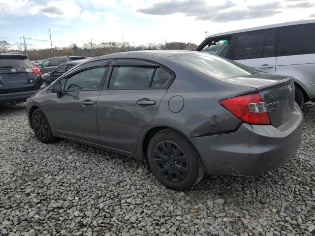 19XFB2F53CE042998 - 2012 HONDA CIVIC LX GRAY photo 2