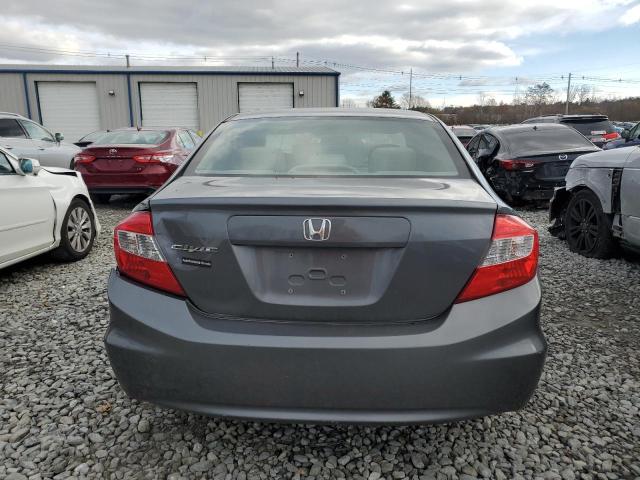 19XFB2F53CE042998 - 2012 HONDA CIVIC LX GRAY photo 6