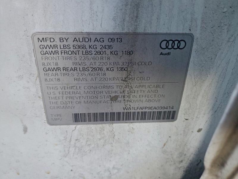 WA1LFAFP9EA039414 - 2014 AUDI Q5 PREMIUM PLUS WHITE photo 13
