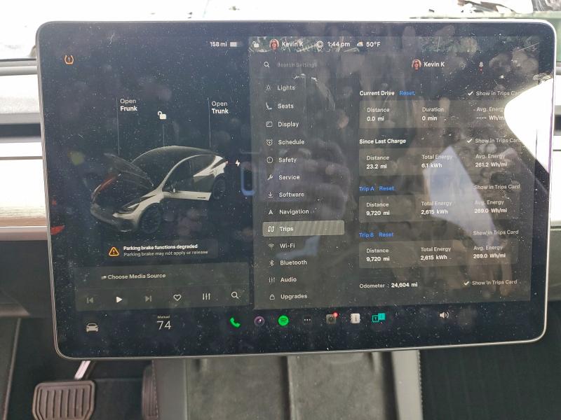 5YJYGDEE9MF260446 - 2021 TESLA MODEL Y GRAY photo 9