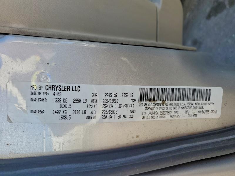 2A8HR54109R673567 - 2009 CHRYSLER TOWN & COU TOURING Silber Foto 13