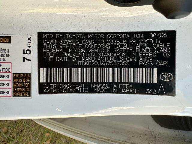 JTDKB20UX67537055 - 2006 TOYOTA PRIUS 白色 照片 10