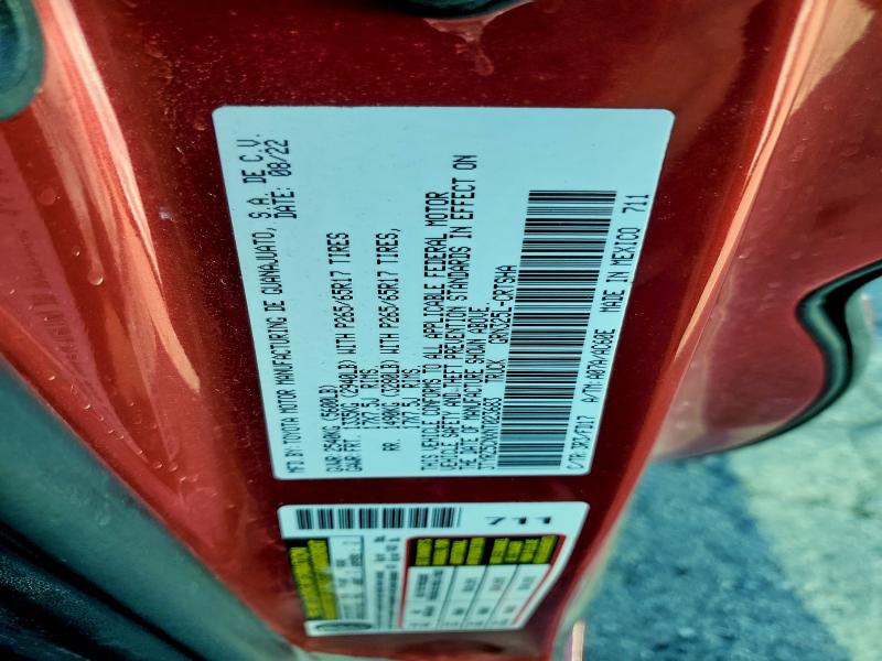 3TYRZ5CNXNT023683 - 2022 TOYOTA TACOMA ACCESS CAB Rot Foto 12