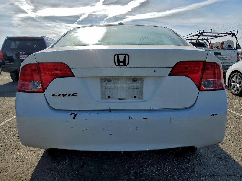 2HGFA16887H303089 - 2007 HONDA CIVIC EX WHITE photo 6