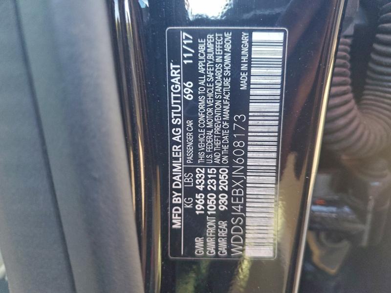 WDDSJ4EBXJN608173 - 2018 MERCEDES-BENZ CLA 250 黑色 照片 12