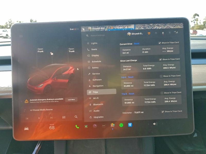 7SAYGDEFXNF520639 - 2022 TESLA MODEL Y 红色 照片 9