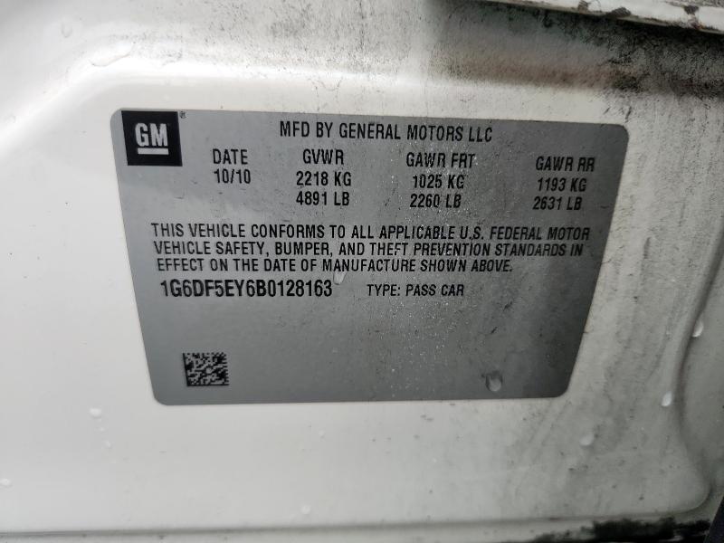 1G6DF5EY6B0128163 - 2011 CADILLAC CTS LUXURY COLLECTION Ақ фото 12