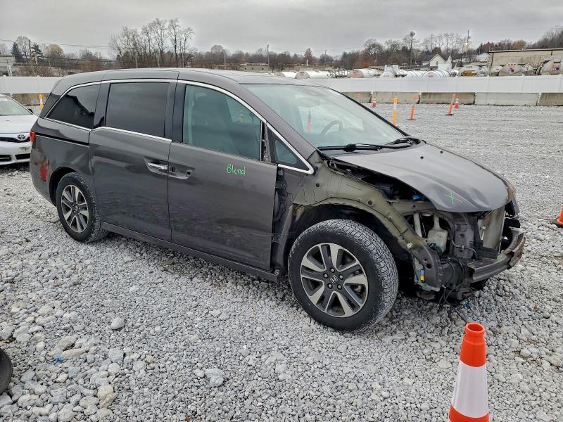 5FNRL5H94FB103558 - 2015 HONDA ODYSSEY TOURING GRAY photo 4