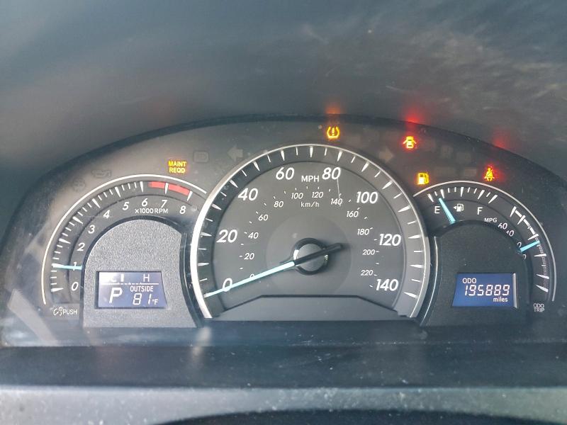 4T4BF1FK4CR256775 - 2012 TOYOTA CAMRY BASE BLACK photo 9