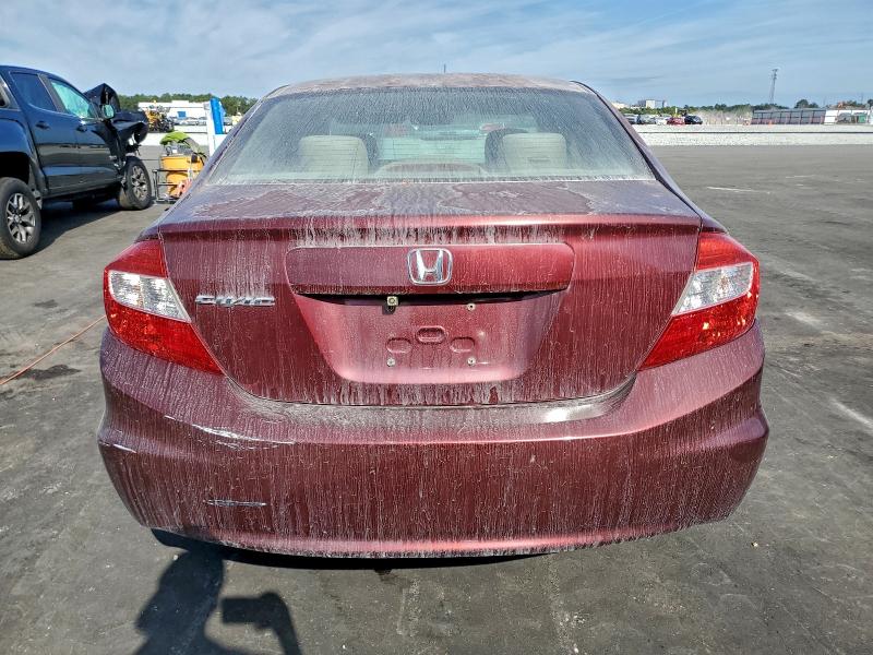2HGFB2F53CH609300 - 2012 HONDA CIVIC LX RED photo 6