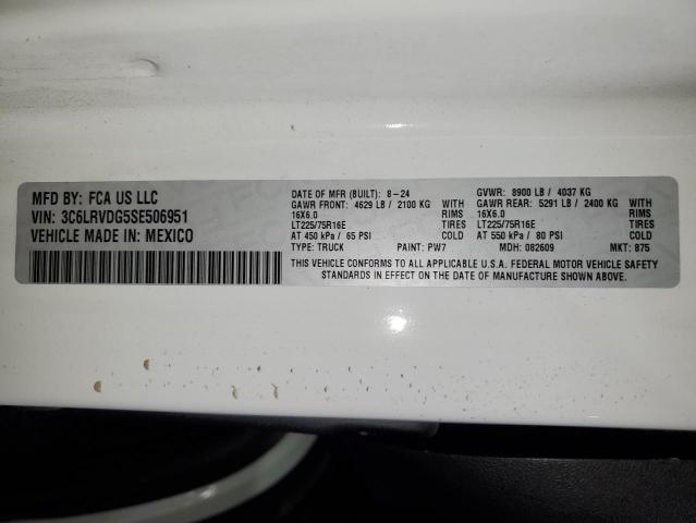 3C6LRVDG5SE506951 - 2025 RAM PROMASTER 2500 HIGH Սպիտակ լուսանկար 13