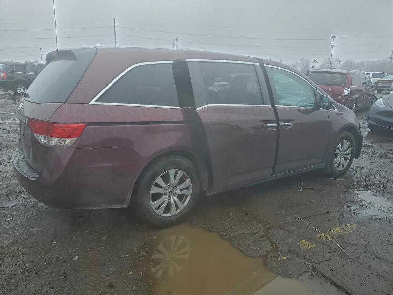 5FNRL5H69FB005860 - 2015 HONDA ODYSSEY EXL BURGUNDY photo 3