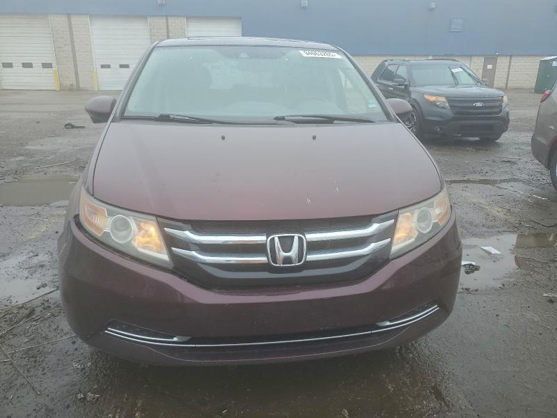 5FNRL5H69FB005860 - 2015 HONDA ODYSSEY EXL BURGUNDY photo 5