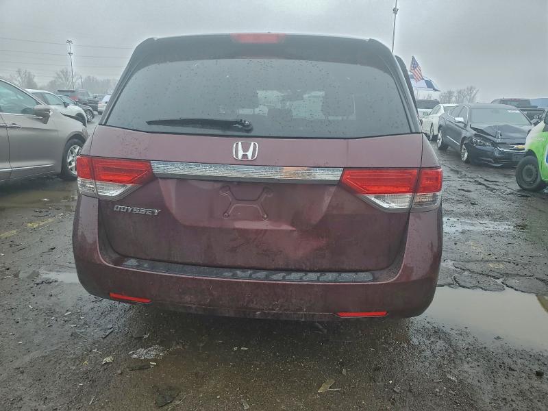 5FNRL5H69FB005860 - 2015 HONDA ODYSSEY EXL BURGUNDY photo 6