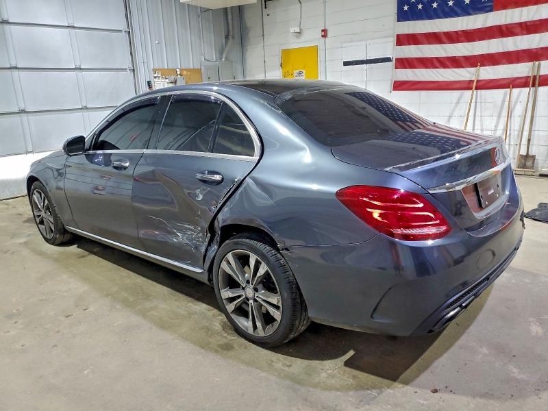 55SWF4KB7FU010452 - 2015 MERCEDES-BENZ C 300 4MATIC GRAY photo 2