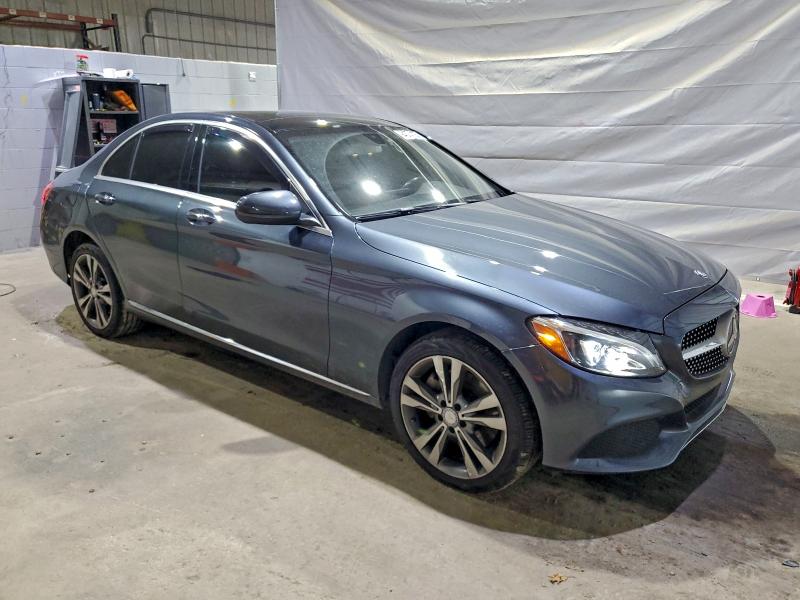 55SWF4KB7FU010452 - 2015 MERCEDES-BENZ C 300 4MATIC GRAY photo 4