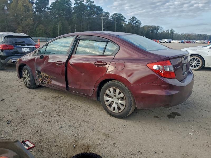 2HGFB2F55CH562271 - 2012 HONDA CIVIC LX RED photo 2