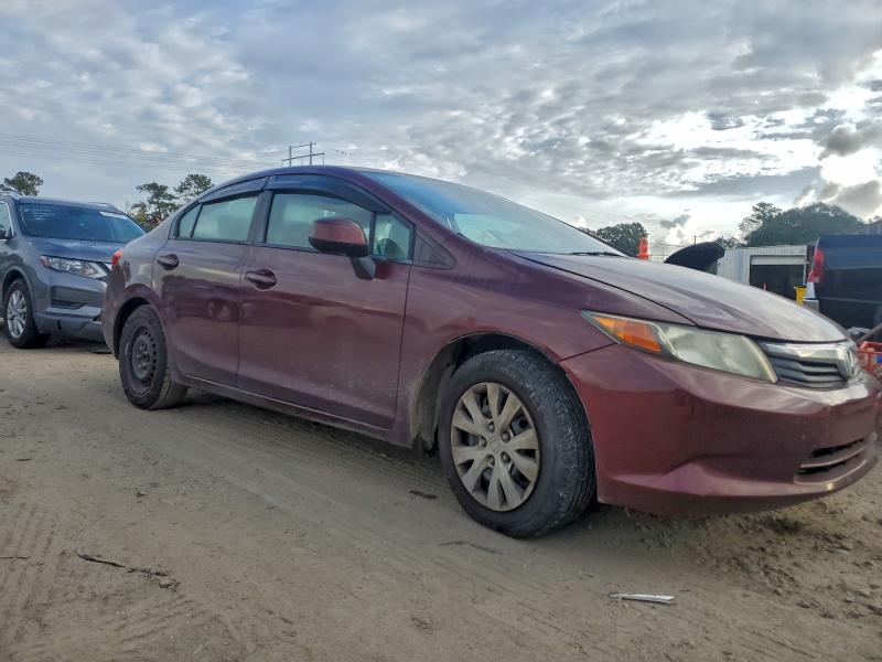 2HGFB2F55CH562271 - 2012 HONDA CIVIC LX RED photo 4