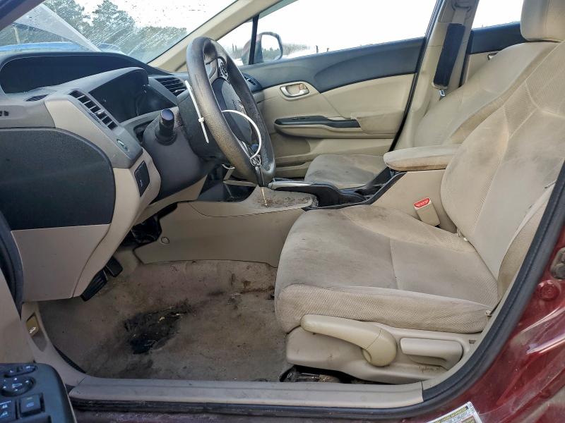 2HGFB2F55CH562271 - 2012 HONDA CIVIC LX RED photo 7