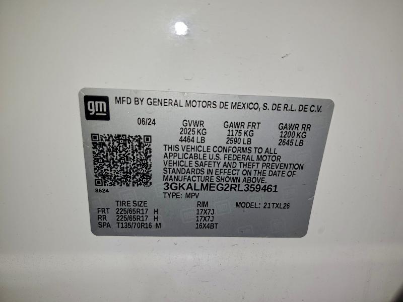 3GKALMEG2RL359461 - 2024 GMC TERRAIN SLE WHITE photo 13