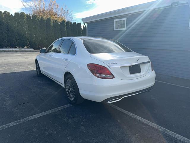 55SWF4KB0GU099671 - 2016 MERCEDES-BENZ C 300 4MATIC WHITE photo 3