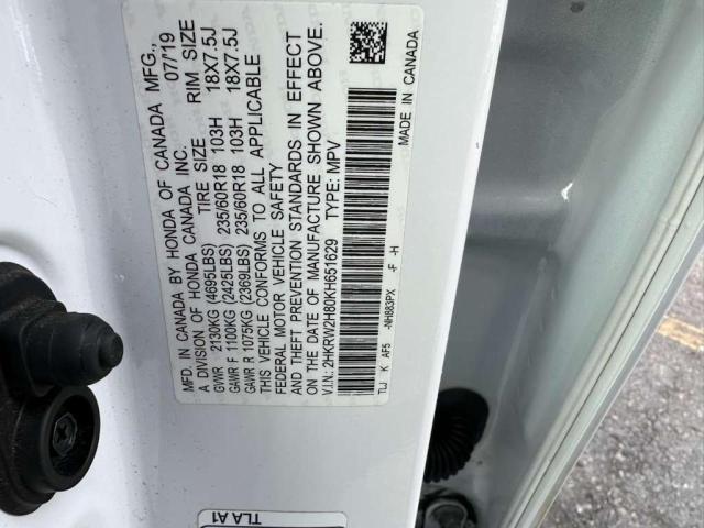 2HKRW2H80KH651629 - 2019 HONDA CR-V EXL Ağ foto 10
