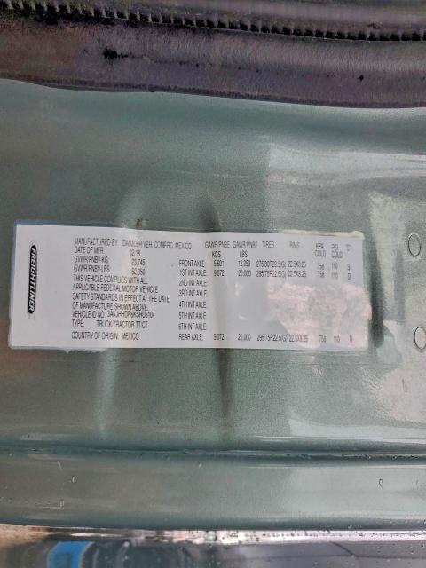 3AKJHHDR6KSHU6104 - 2019 FREIGHTLINER CASCADIA 1 TEAL photo 10