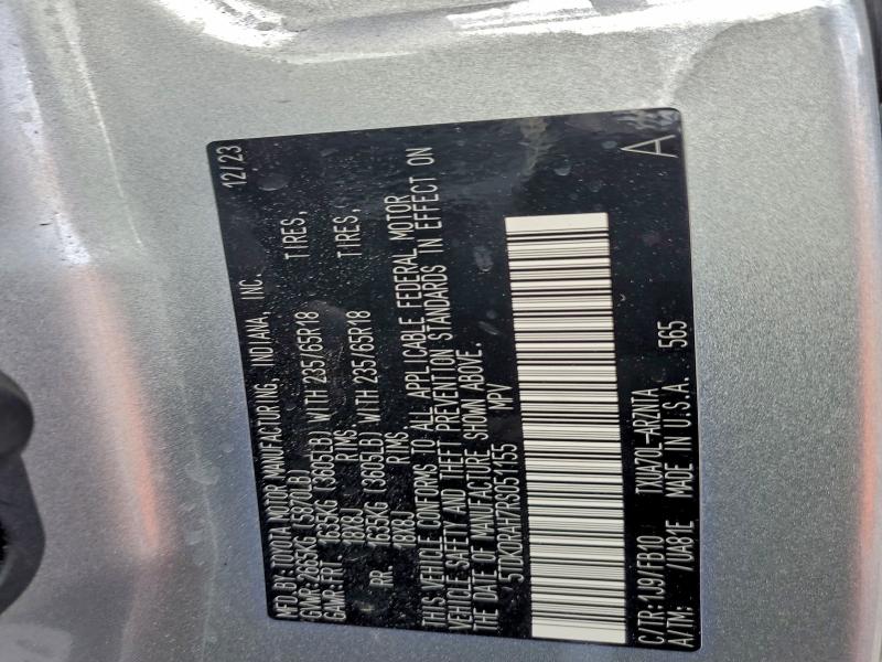 5TDKDRAH7RS051155 - 2024 TOYOTA HIGHLANDER LE ვერცხლისფერი ფოტო 13