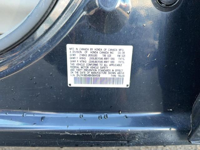 2HJYK16546H564109 - 2006 HONDA RIDGELINE RTL შავი ფოტო 10