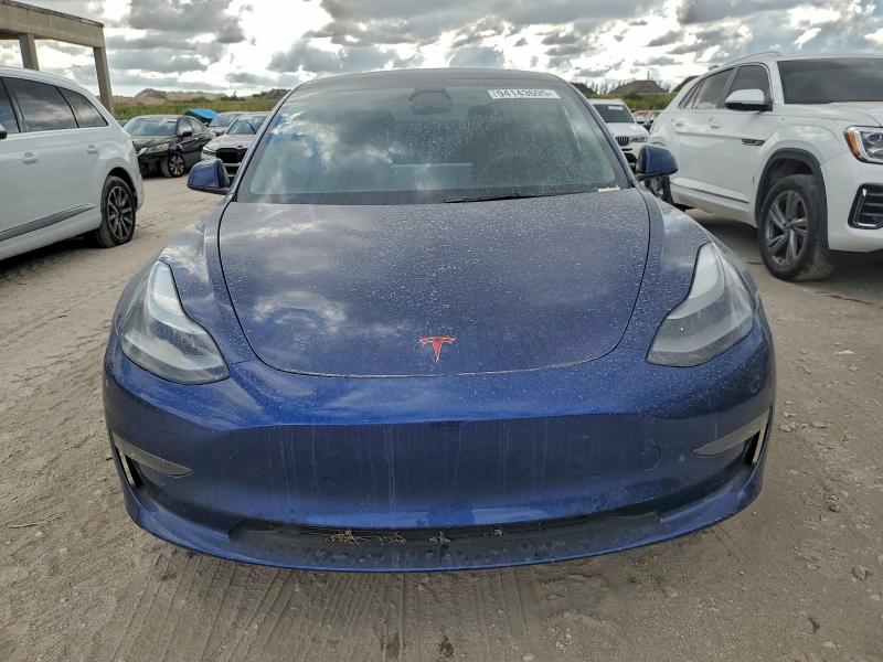5YJ3E1EB5NF104927 - 2022 TESLA MODEL 3 BLUE photo 5