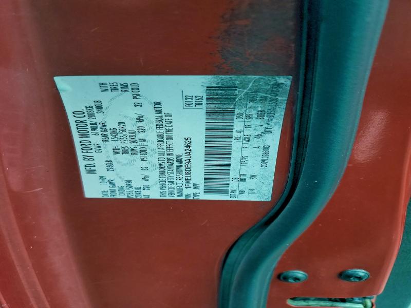 1FMEU8DE9AUA24625 - 2010 FORD EXPLORER XLT 红色 照片 13