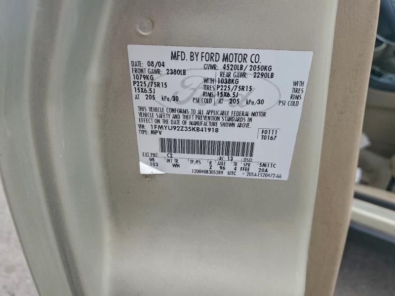 1FMYU92Z35KB41918 - 2005 FORD ESCAPE XLS 灰色 照片 13