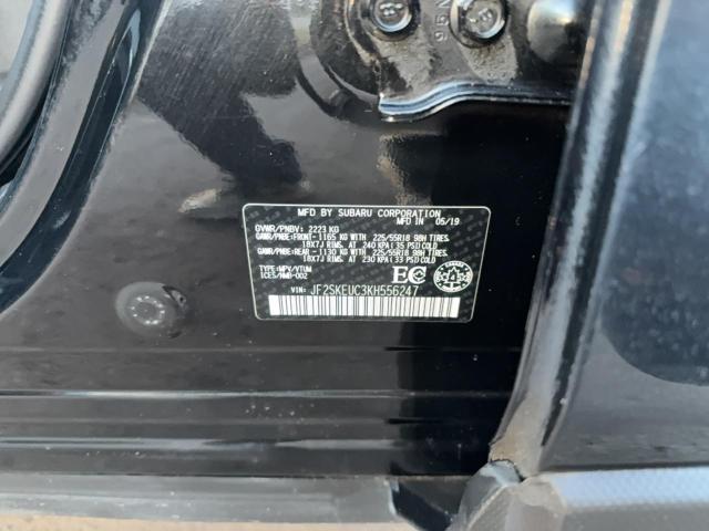 JF2SKEUC3KH556247 - 2019 SUBARU FORESTER LIMITED Чорний фото 10