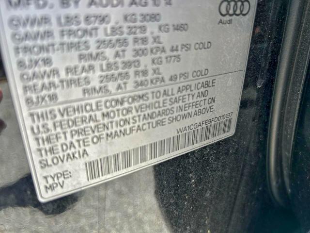 WA1CGAFE9FD010197 - 2015 AUDI Q7 PREMIUM BLACK photo 10