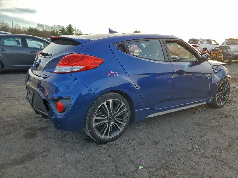 KMHTC6AE6GU261049 - 2016 HYUNDAI VELOSTER TURBO 蓝色 照片 3
