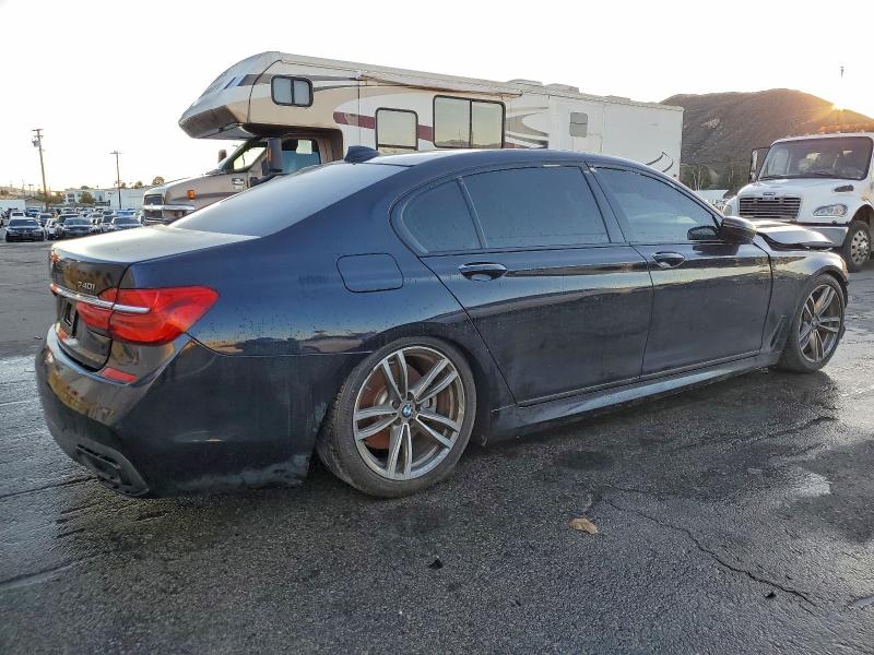 WBA7E2C5XKB218194 - 2019 BMW 740 I BLUE photo 3