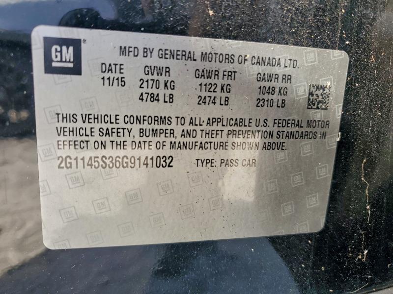 2G1145S36G9141032 - 2016 CHEVROLET IMPALA LTZ Qara foto 12