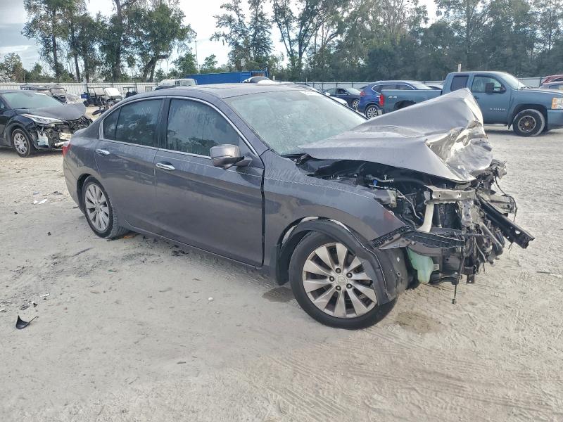 1HGCR2F82FA126800 - 2015 HONDA ACCORD EXL GRAY photo 4