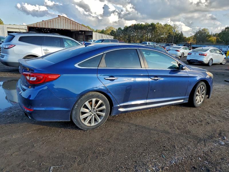 5NPE34AF8GH410730 - 2016 HYUNDAI SONATA SPORT BLUE photo 3