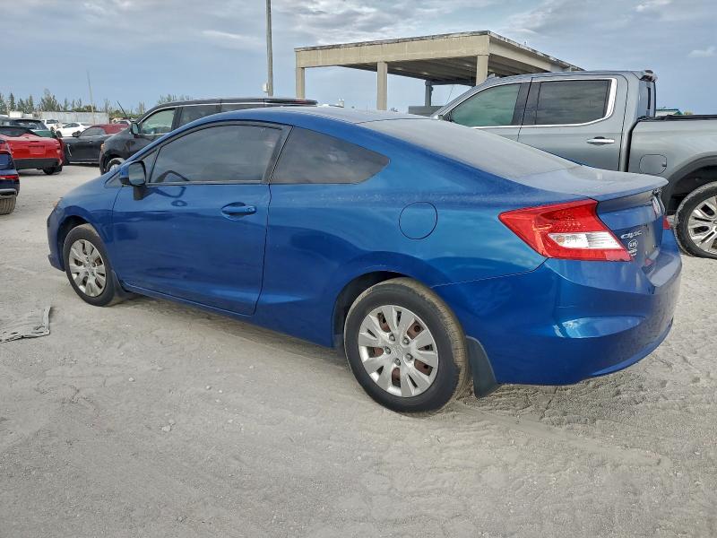 2HGFG3B52CH516636 - 2012 HONDA CIVIC LX Azul foto 2