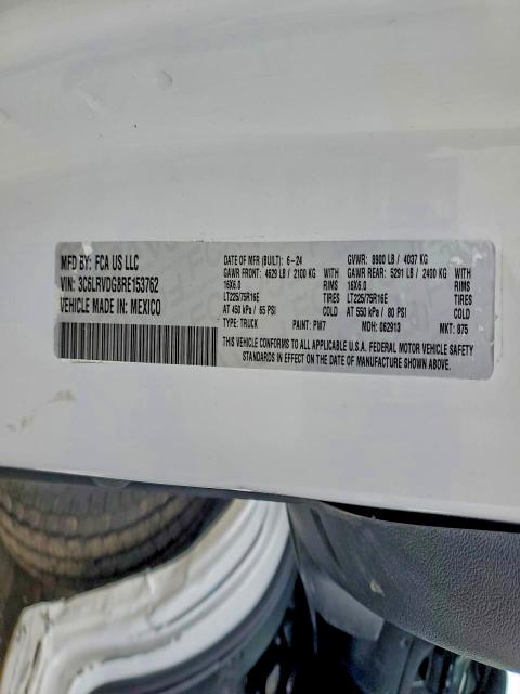 3C6LRVDG8RE153762 - 2024 RAM PROMASTER 2500 HIGH თეთრი ფოტო 13