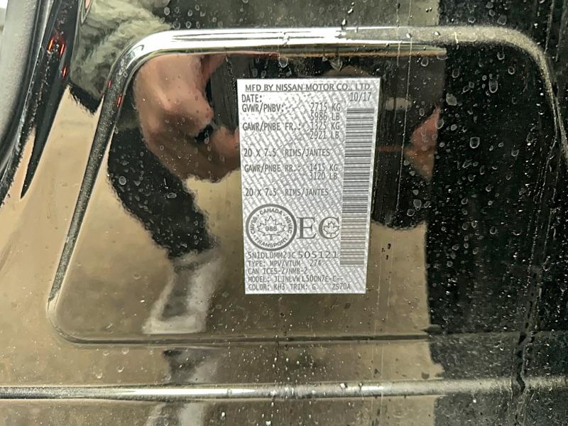 5N1DL0MM2JC505121 - 2018 INFINITI QX60 黑色 照片 10