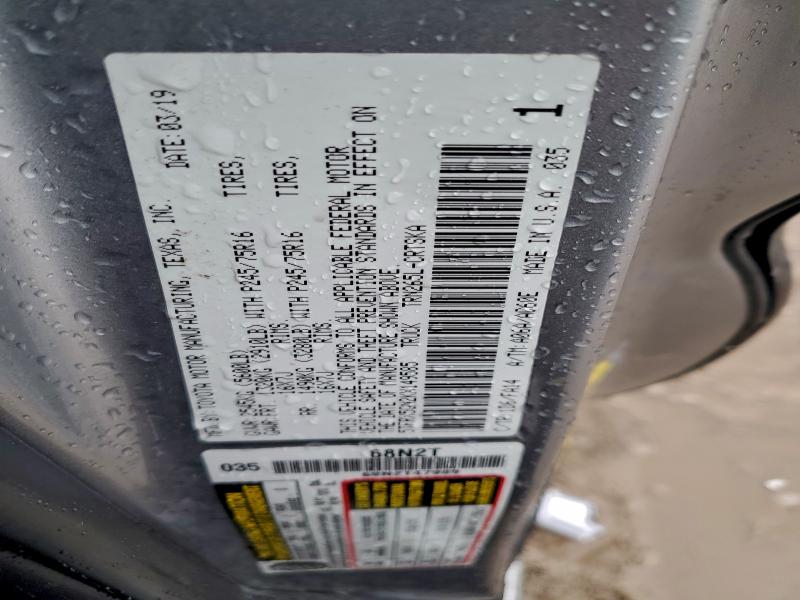 5TFRX5GN2KX149585 - 2019 TOYOTA TACOMA ACCESS CAB ვერცხლისფერი ფოტო 12