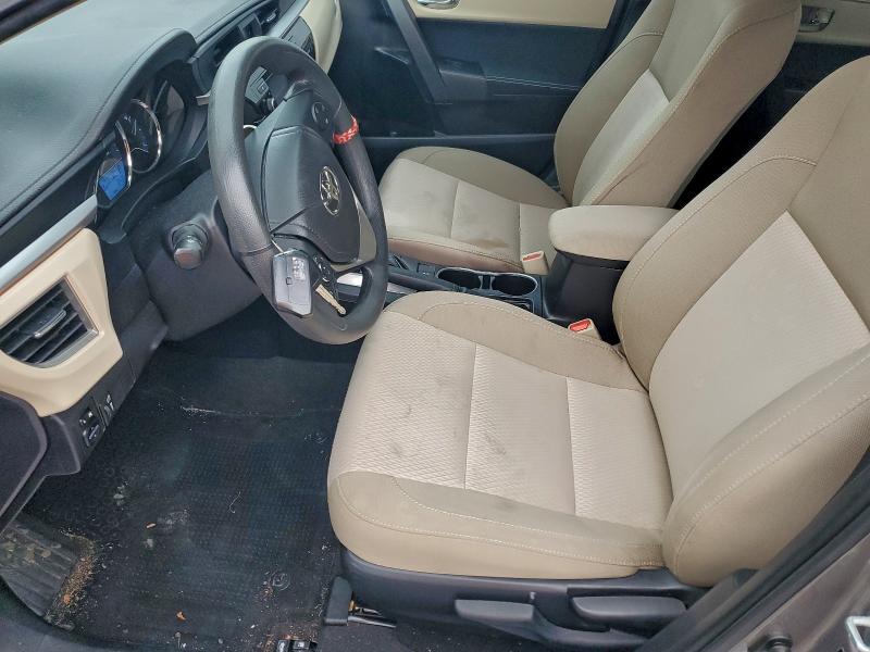 2T1BURHE4FC379777 - 2015 TOYOTA COROLLA L BROWN photo 7