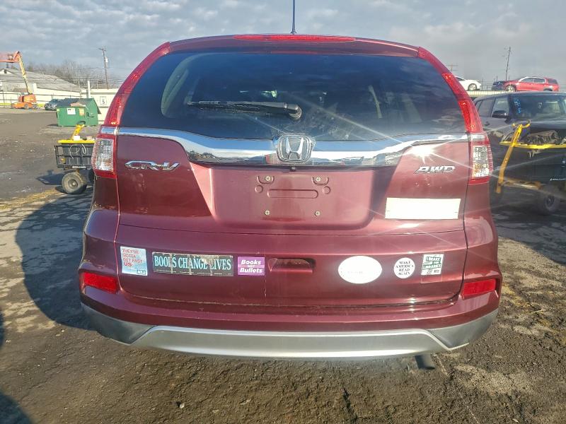 2HKRM4H5XGH632620 - 2016 HONDA CR-V EX MAROON photo 6